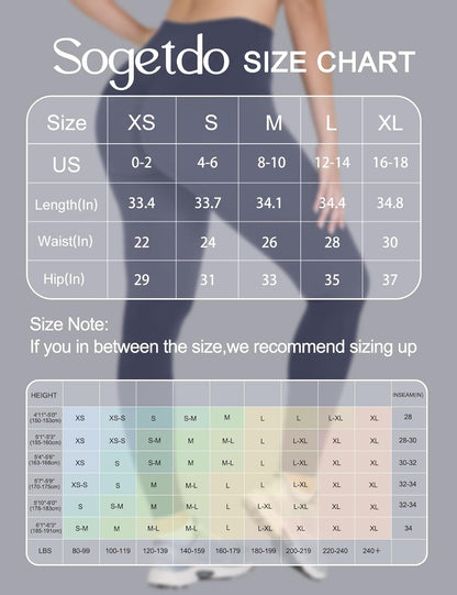 Yoga Leggings for Women Hidden Scrunch Butt Non See Through High Waisted No Front Seam Athletic Gym Workout Pants