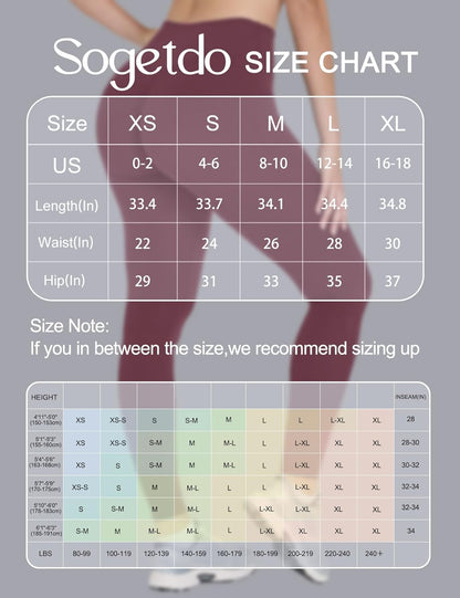 Yoga Leggings for Women Hidden Scrunch Butt Non See Through High Waisted No Front Seam Athletic Gym Workout Pants