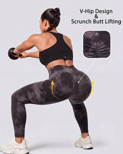 Yoga Leggings for Women Hidden Scrunch Butt Non See Through High Waisted No Front Seam Athletic Gym Workout Pants