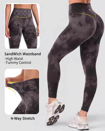 Yoga Leggings for Women Hidden Scrunch Butt Non See Through High Waisted No Front Seam Athletic Gym Workout Pants