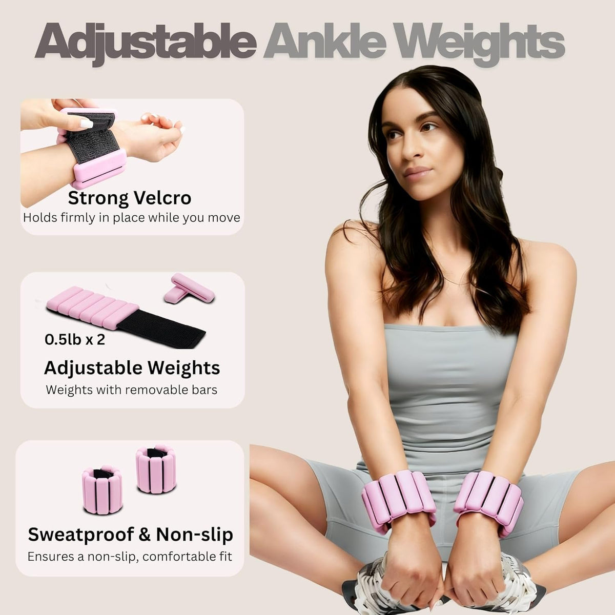 Pilates Kit, Home Pilates Kit with Pilates Ring and Ball Set, 14-Piece Full Body Pilates Equipment Set with Resistance Bands, Sliders, Ankle Weights & Grip Socks for Home Workouts