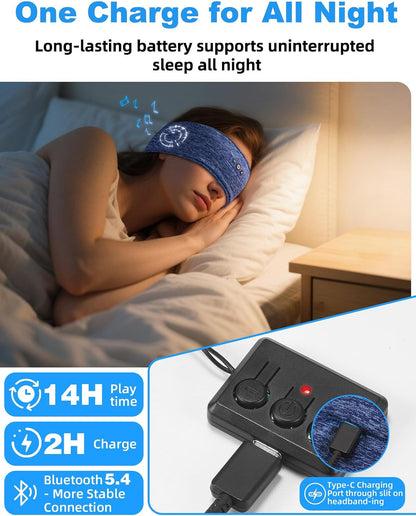 Adjustable Bluetooth Sleeping Headphones Headband for Men Women 2PCS