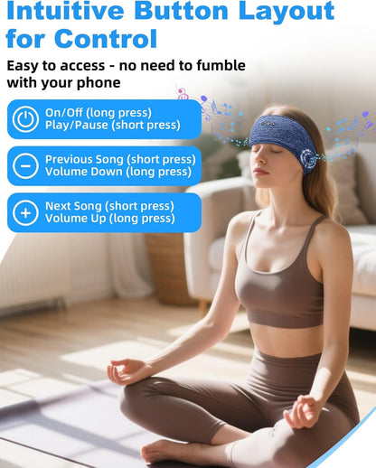 Adjustable Bluetooth Sleeping Headphones Headband for Men Women 2PCS