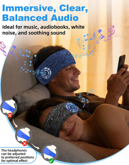 Adjustable Bluetooth Sleeping Headphones Headband for Men Women 2PCS