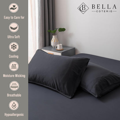 Bella Coterie | Luxury Bamboo Viscose Standard Size Pillowcase Set