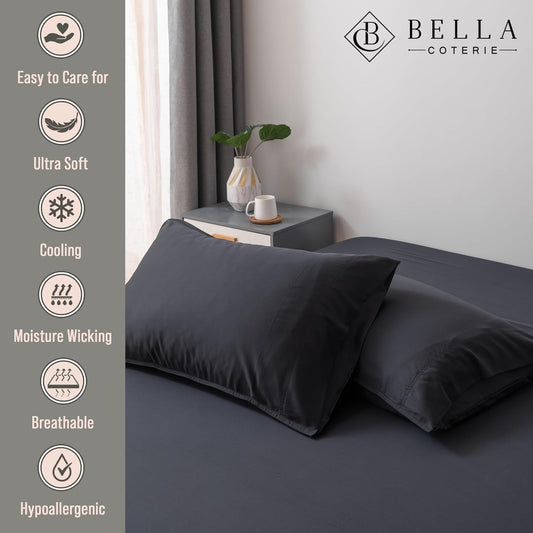 Bella Coterie | Luxury Bamboo Viscose Standard Size Pillowcase Set