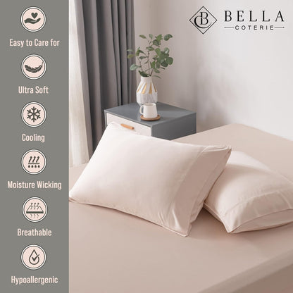 Bella Coterie | Luxury Bamboo Viscose Standard Size Pillowcase Set