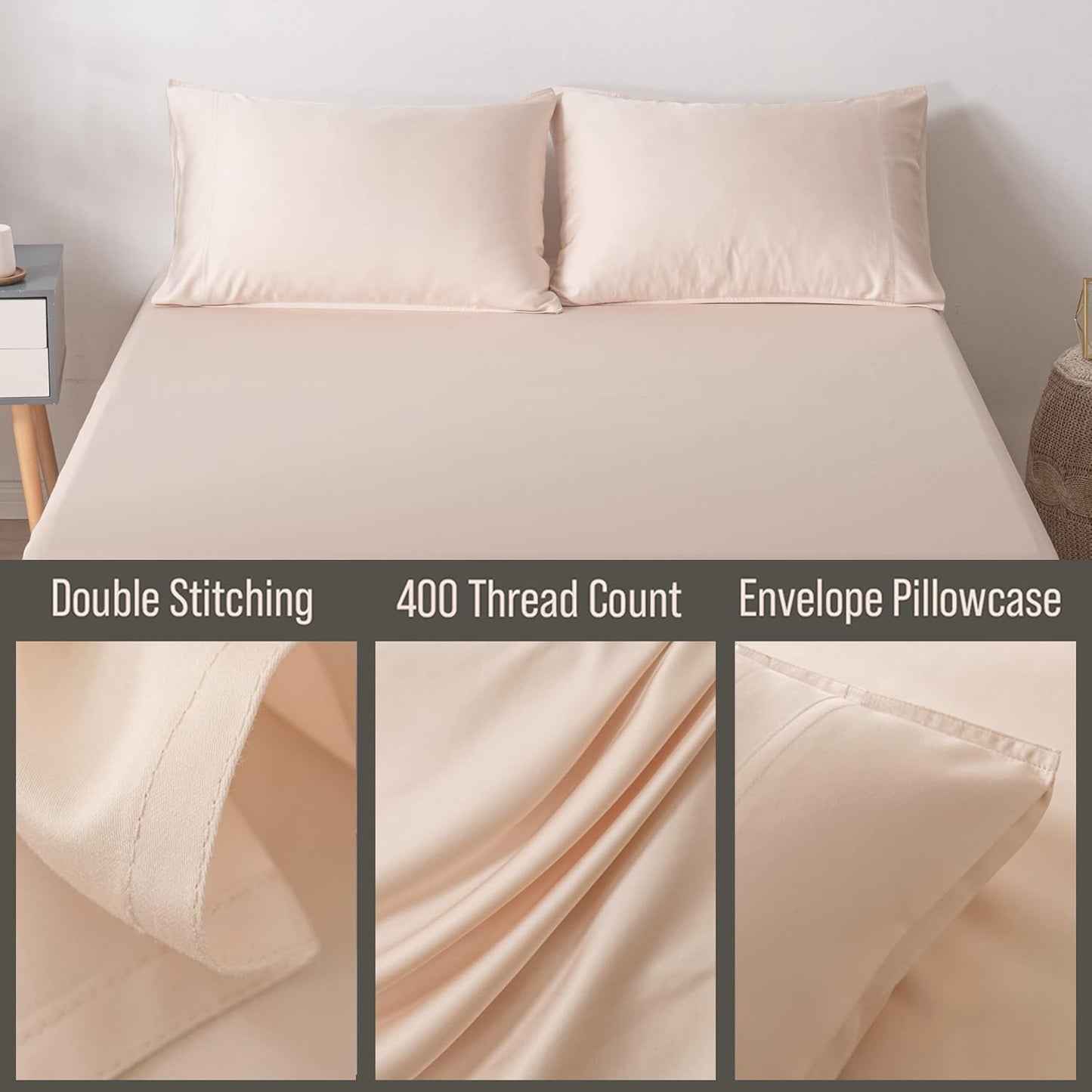 Bella Coterie | Luxury Bamboo Viscose Standard Size Pillowcase Set