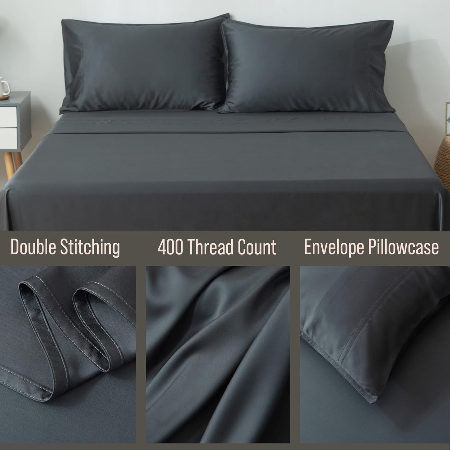 Bella Coterie | Luxury Bamboo Viscose Standard Size Pillowcase Set