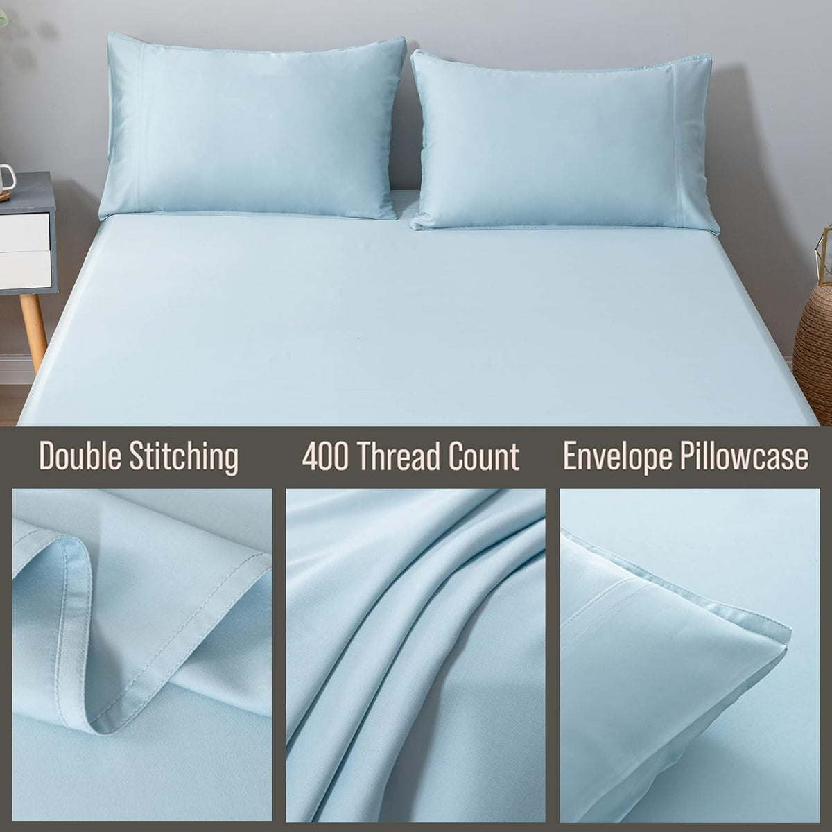 Bella Coterie | Luxury Bamboo Viscose Standard Size Pillowcase Set