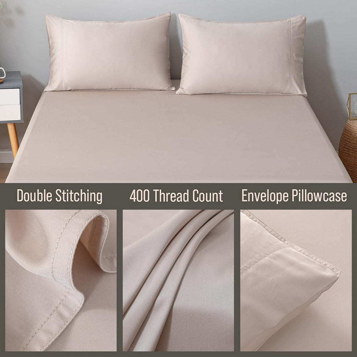 Bella Coterie | Luxury Bamboo Viscose Standard Size Pillowcase Set