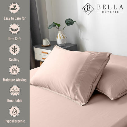 Bella Coterie | Luxury Bamboo Viscose Standard Size Pillowcase Set