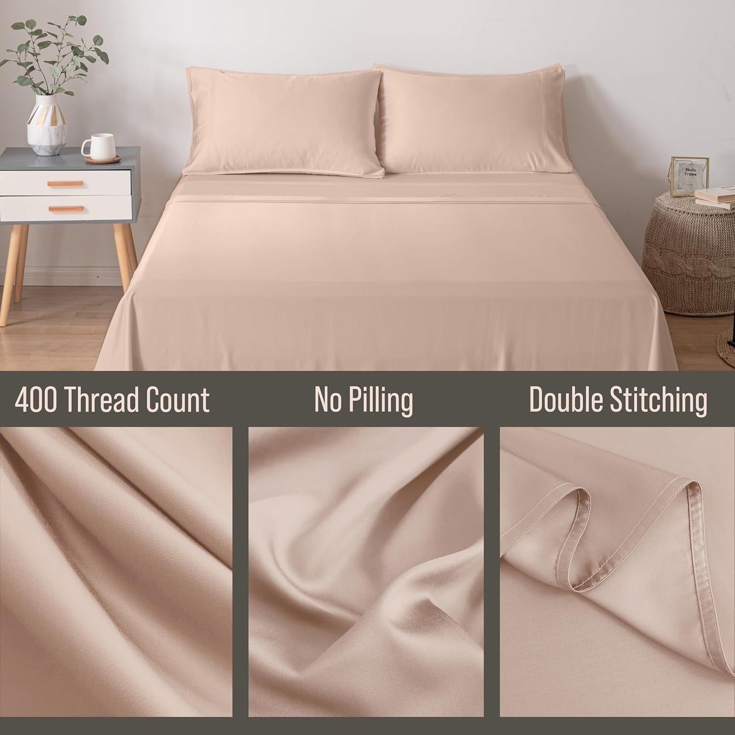 Bella Coterie | Luxury Bamboo Viscose Standard Size Pillowcase Set
