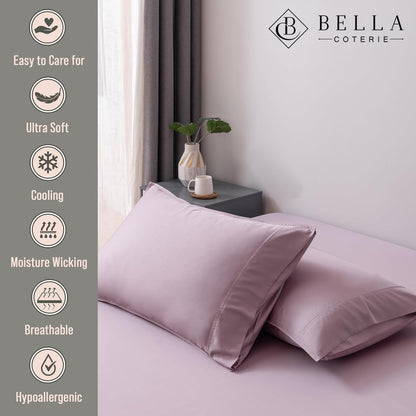 Bella Coterie | Luxury Bamboo Viscose Standard Size Pillowcase Set