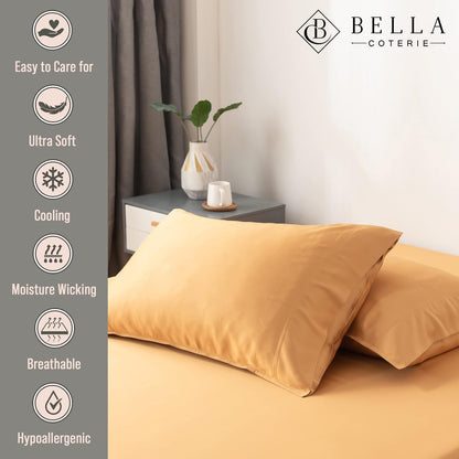 Bella Coterie | Luxury Bamboo Viscose Standard Size Pillowcase Set