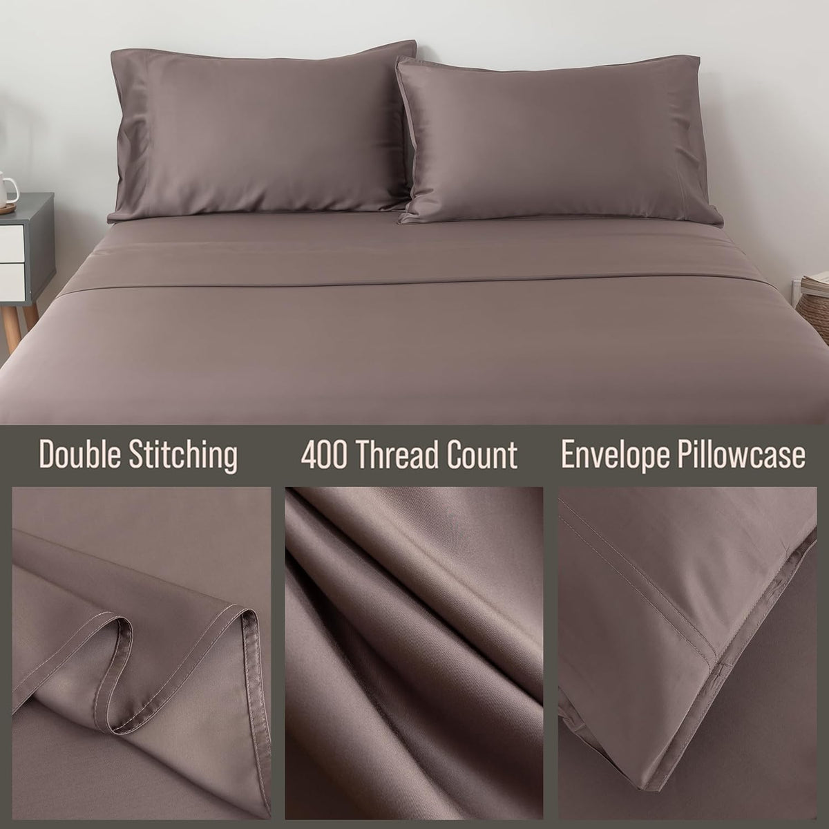 Bella Coterie | Luxury Bamboo Viscose Standard Size Pillowcase Set