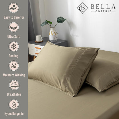 Bella Coterie | Luxury Bamboo Viscose Standard Size Pillowcase Set