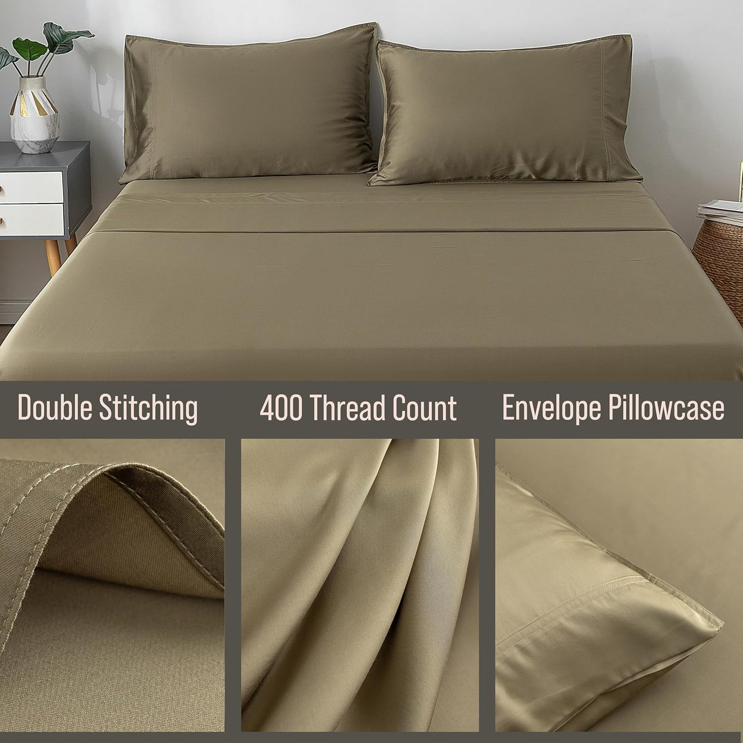 Bella Coterie | Luxury Bamboo Viscose Standard Size Pillowcase Set