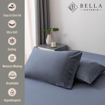 Bella Coterie | Luxury Bamboo Viscose Standard Size Pillowcase Set