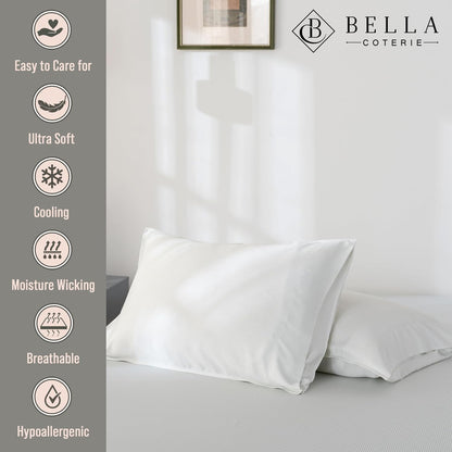 Bella Coterie | Luxury Bamboo Viscose Standard Size Pillowcase Set