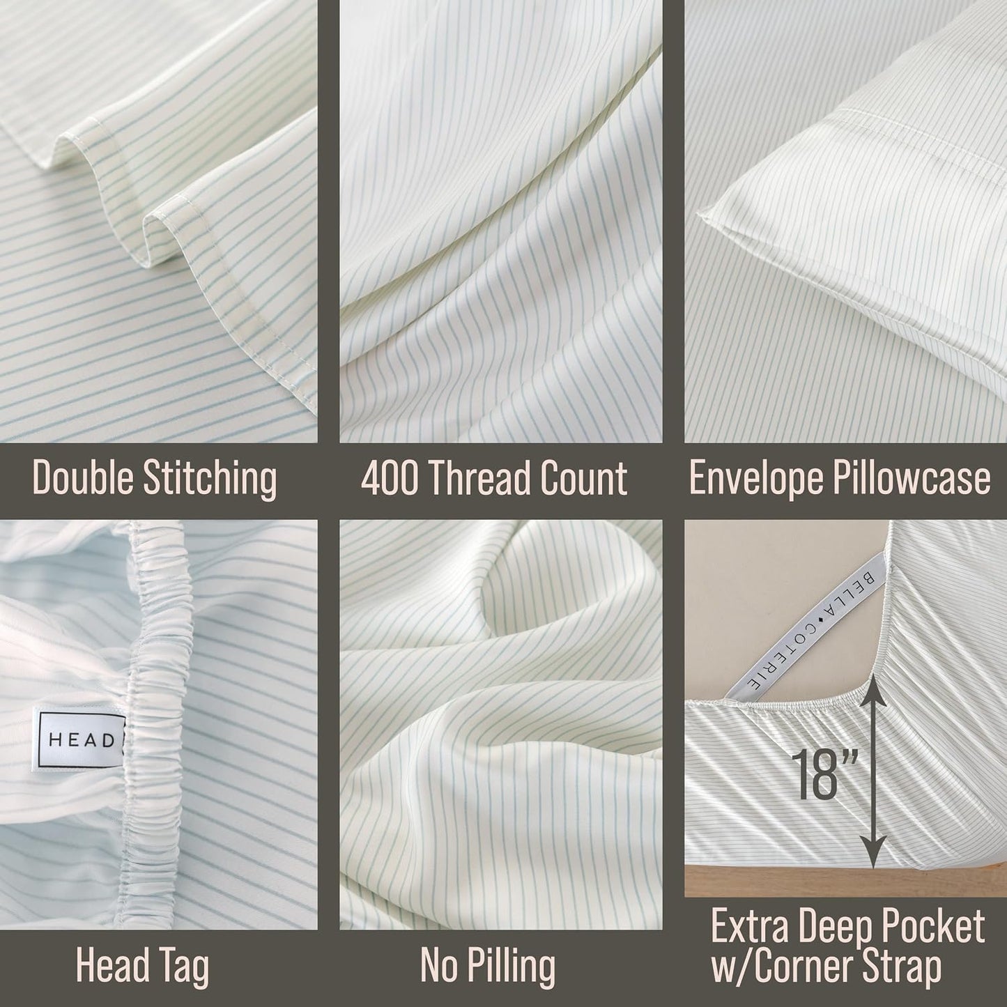 Bella Coterie | Luxury Bamboo Viscose Standard Size Pillowcase Set
