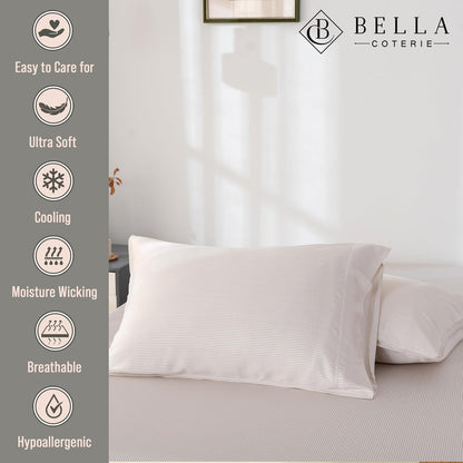 Bella Coterie | Luxury Bamboo Viscose Standard Size Pillowcase Set