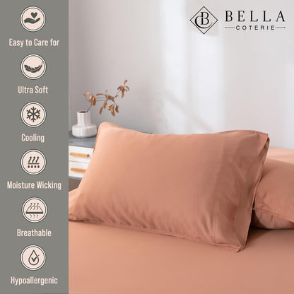 Bella Coterie | Luxury Bamboo Viscose Standard Size Pillowcase Set