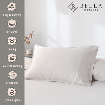Bella Coterie | Luxury Bamboo Viscose Standard Size Pillowcase Set