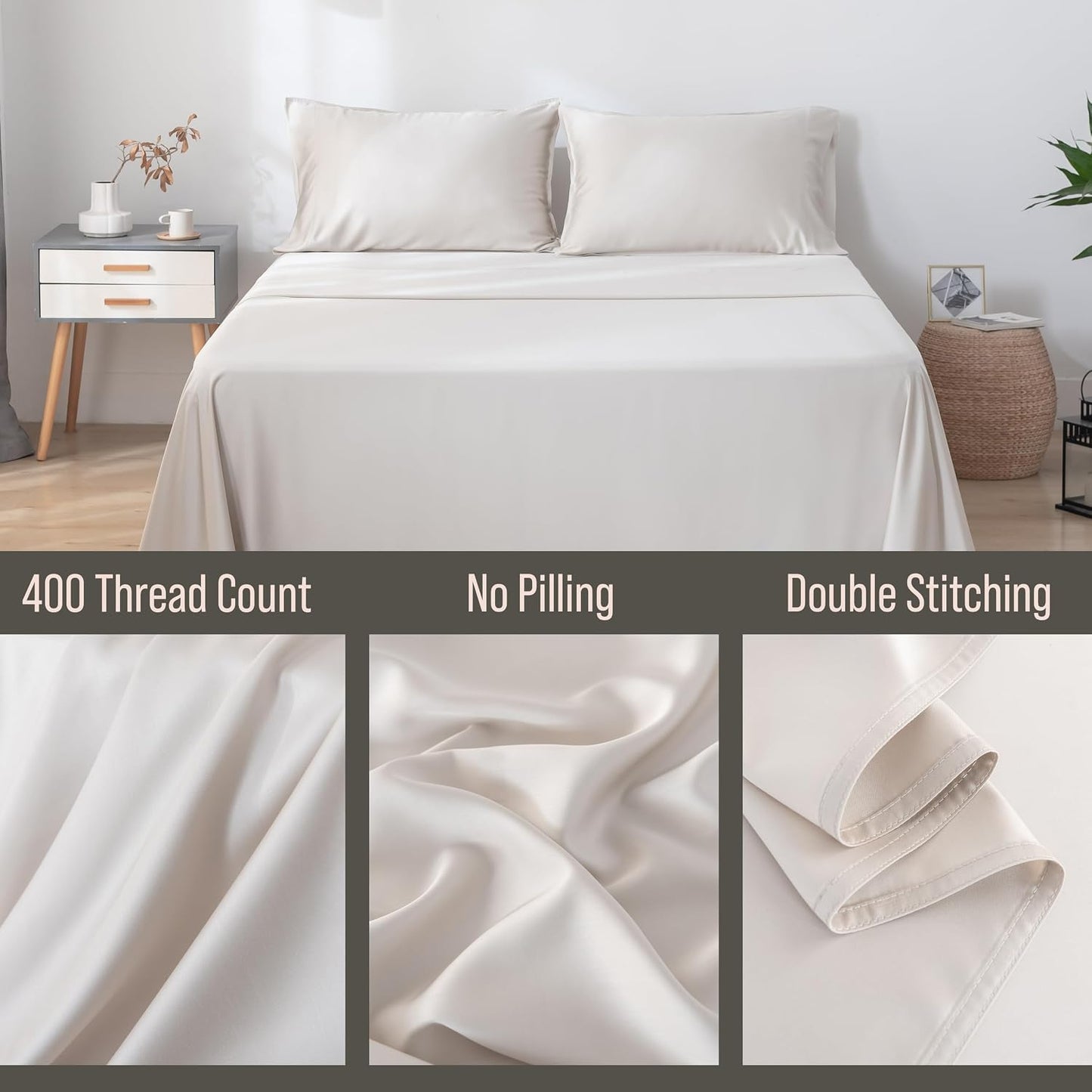Bella Coterie | Luxury Bamboo Viscose Standard Size Pillowcase Set