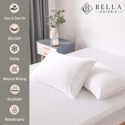 Bella Coterie | Luxury Bamboo Viscose Standard Size Pillowcase Set