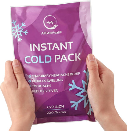 50 Pack Instant Ice Packs for Injuries, Disposable First Aid Cold Packs