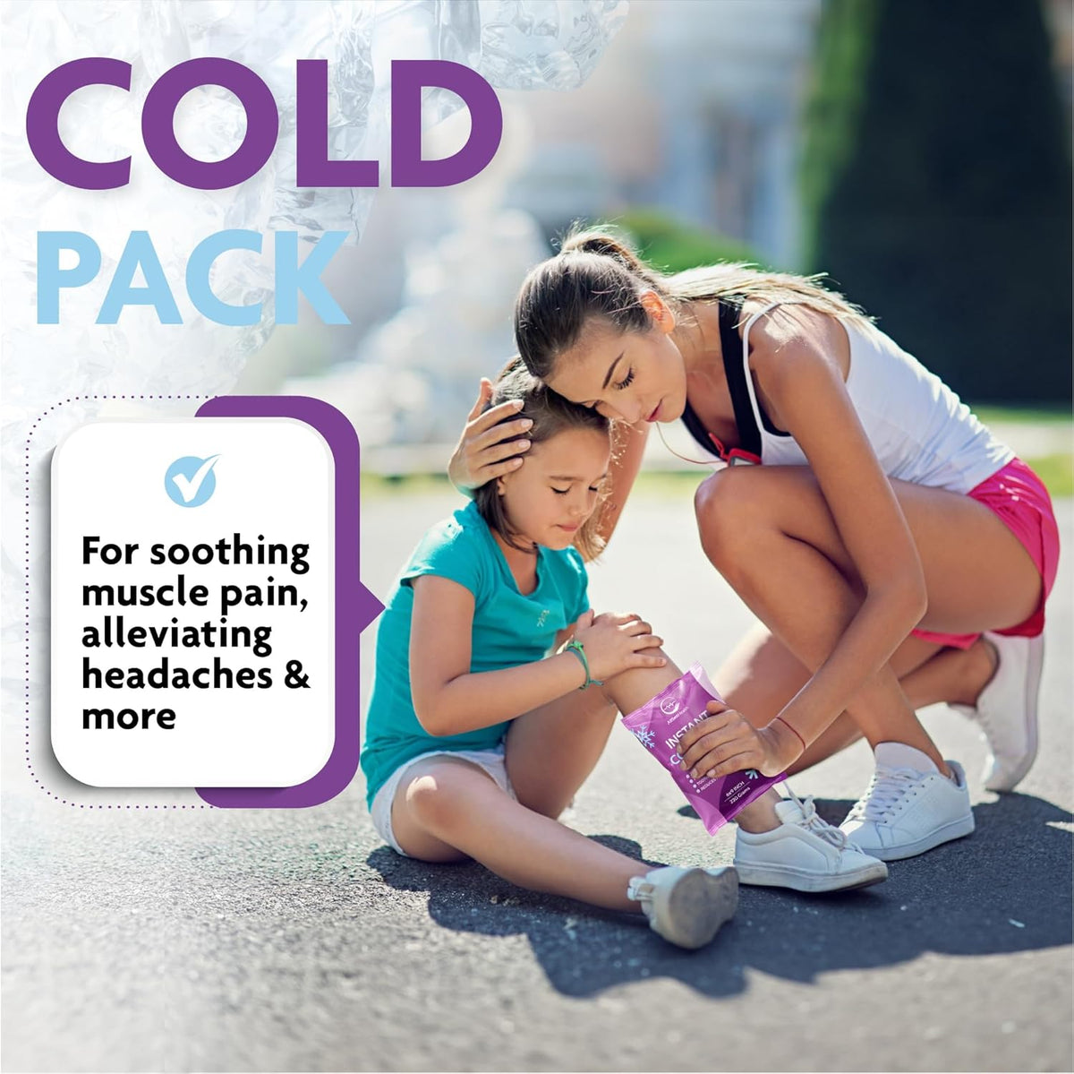 50 Pack Instant Ice Packs for Injuries, Disposable First Aid Cold Packs