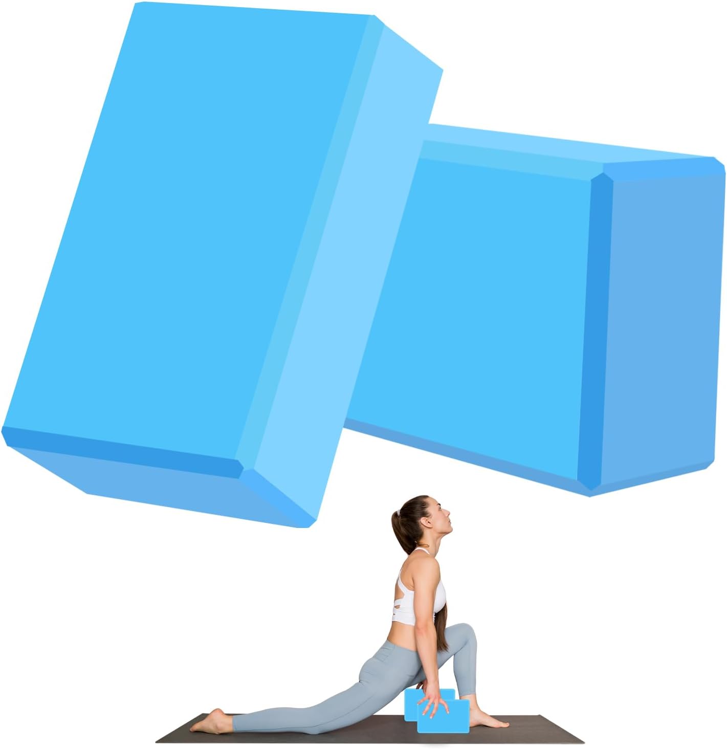 9"x6"x3" Yoga Blocks, Soft Non-Slip Surface Premium Foam Blocks, Supportive, Lightweight, Odor Resistant, Yoga Accessories for Pilates Meditation General Fitness Stretching Toning