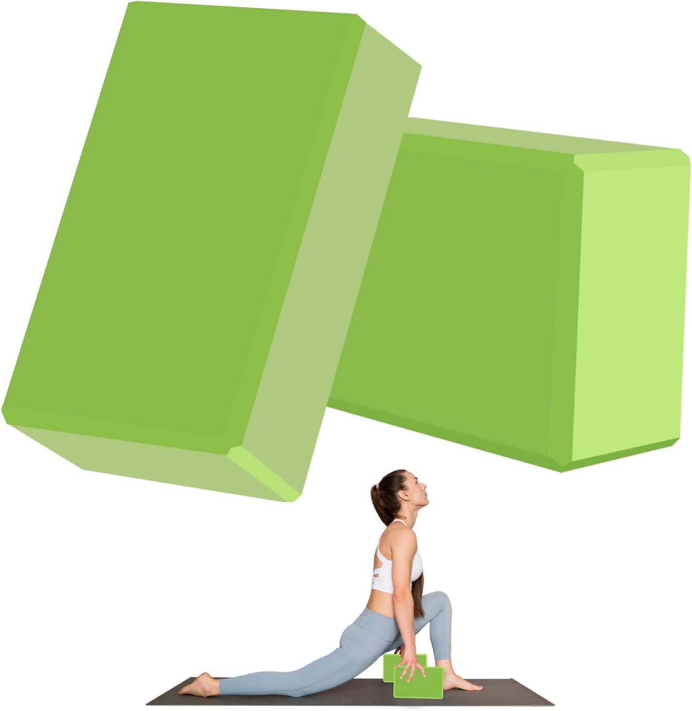 9"x6"x3" Yoga Blocks, Soft Non-Slip Surface Premium Foam Blocks, Supportive, Lightweight, Odor Resistant, Yoga Accessories for Pilates Meditation General Fitness Stretching Toning