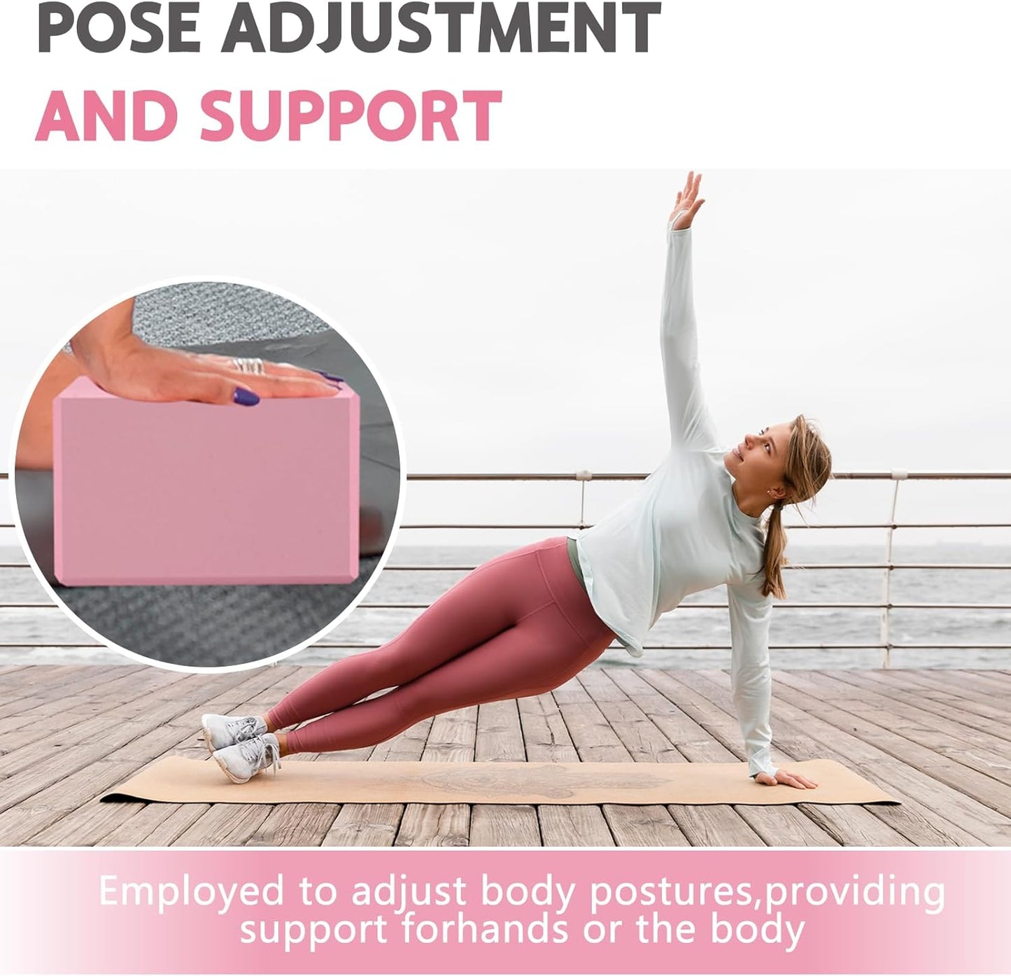 9"x6"x3" Yoga Blocks, Soft Non-Slip Surface Premium Foam Blocks, Supportive, Lightweight, Odor Resistant, Yoga Accessories for Pilates Meditation General Fitness Stretching Toning