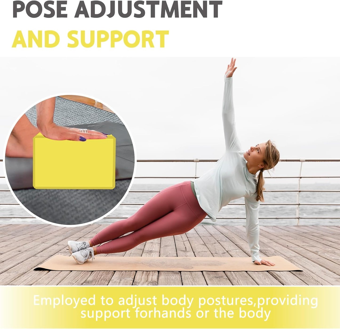 9"x6"x3" Yoga Blocks, Soft Non-Slip Surface Premium Foam Blocks, Supportive, Lightweight, Odor Resistant, Yoga Accessories for Pilates Meditation General Fitness Stretching Toning