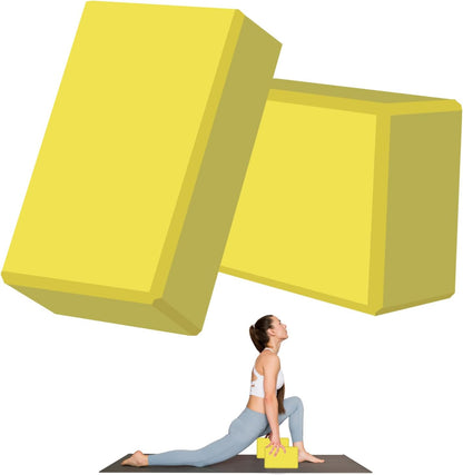 9"x6"x3" Yoga Blocks, Soft Non-Slip Surface Premium Foam Blocks, Supportive, Lightweight, Odor Resistant, Yoga Accessories for Pilates Meditation General Fitness Stretching Toning