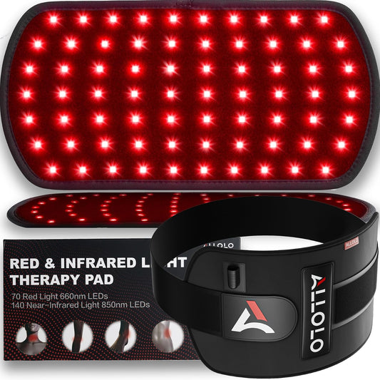 Red Light for Body, 3 in 1 LEDs Red Light Belt with Timer Remote Control, 660nm 850nm Infrared Light Pad for Body Waist Shoulder Knee, 12.6" x 6.3" Large Area