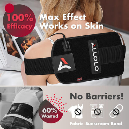Red Light for Body, 3 in 1 LEDs Red Light Belt with Timer Remote Control, 660nm 850nm Infrared Light Pad for Body Waist Shoulder Knee, 12.6" x 6.3" Large Area