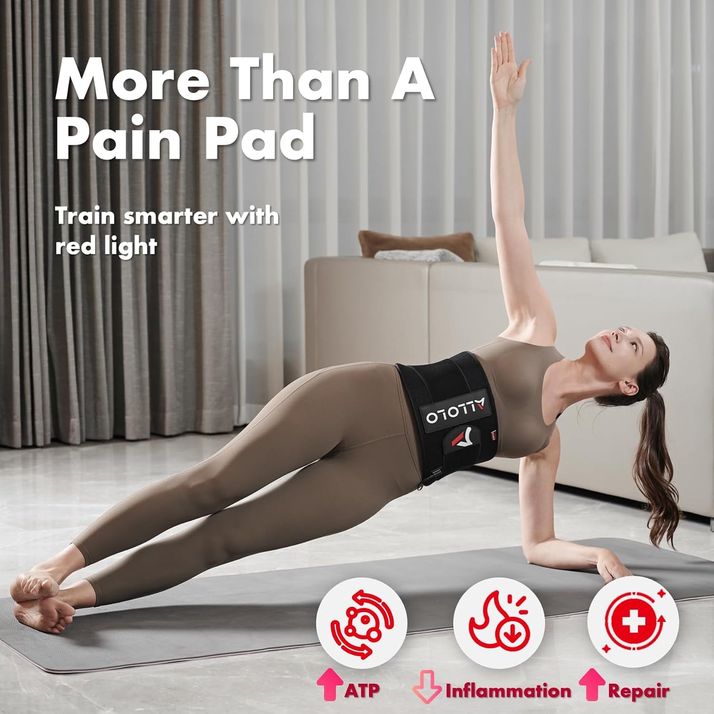 Red Light for Body, 3 in 1 LEDs Red Light Belt with Timer Remote Control, 660nm 850nm Infrared Light Pad for Body Waist Shoulder Knee, 12.6" x 6.3" Large Area
