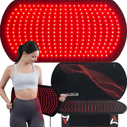 Red Light for Body, 3 in 1 LEDs Red Light Belt with Timer Remote Control, 660nm 850nm Infrared Light Pad for Body Waist Shoulder Knee, 12.6" x 6.3" Large Area