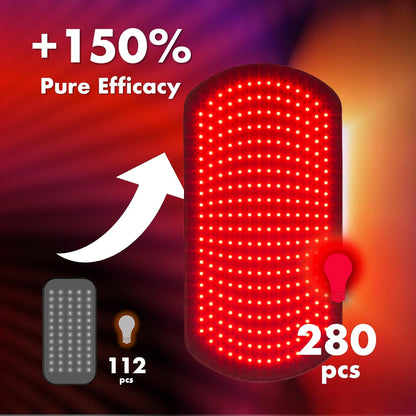 Red Light for Body, 3 in 1 LEDs Red Light Belt with Timer Remote Control, 660nm 850nm Infrared Light Pad for Body Waist Shoulder Knee, 12.6" x 6.3" Large Area