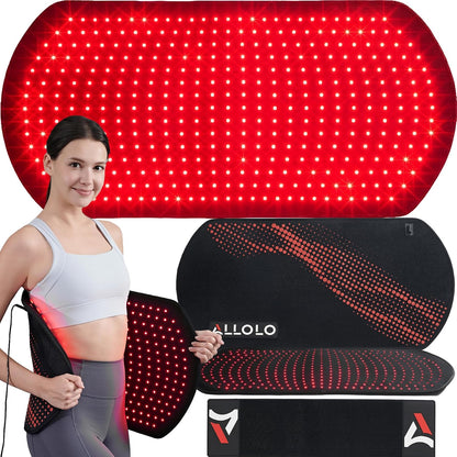Red Light for Body, 3 in 1 LEDs Red Light Belt with Timer Remote Control, 660nm 850nm Infrared Light Pad for Body Waist Shoulder Knee, 12.6" x 6.3" Large Area