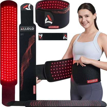 Red Light for Body, 3 in 1 LEDs Red Light Belt with Timer Remote Control, 660nm 850nm Infrared Light Pad for Body Waist Shoulder Knee, 12.6" x 6.3" Large Area