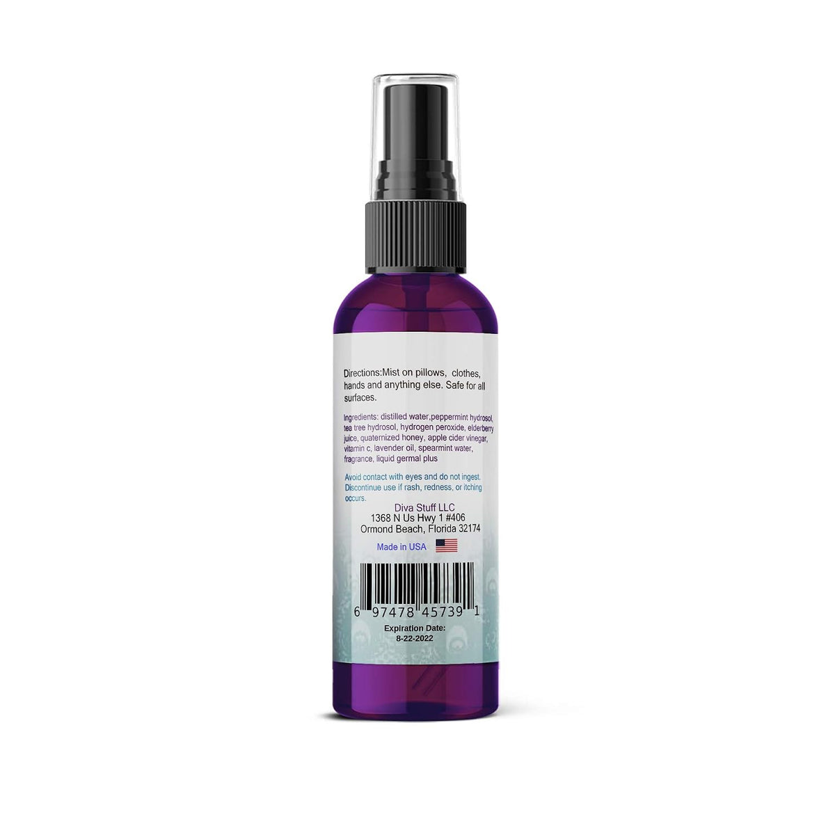 Pillow Mist - Promotes Clear Skin & Protects from Acne-Causing Funk, Cleans Pillows, Hands & Sheets - Aromatherapy Spray for Relaxation & Sleep, Made in USA (Lavender, Dual Pack, 4 oz Each)