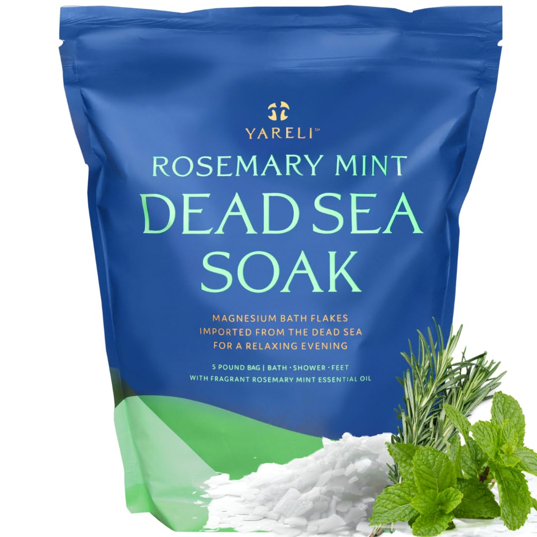 Yareli Magnesium Flakes, 15lb Dead Sea Bath Soak, Alternative to Epsom Salt