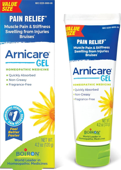 Arnicare Gel for Relief of Joint Pain, Muscle Pain, Muscle Soreness, and Swelling from Bruises or Injury - Non-greasy and Fragrance-Free - 2.6 oz