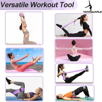 at Home Pilates Essentials Kit for Women,11pcs Pilates Kit for Home Workouts Women,Pilates Kit for Home Workouts Women,Pilates Ball and Ring Set,Pilates Accessories for Home Workouts