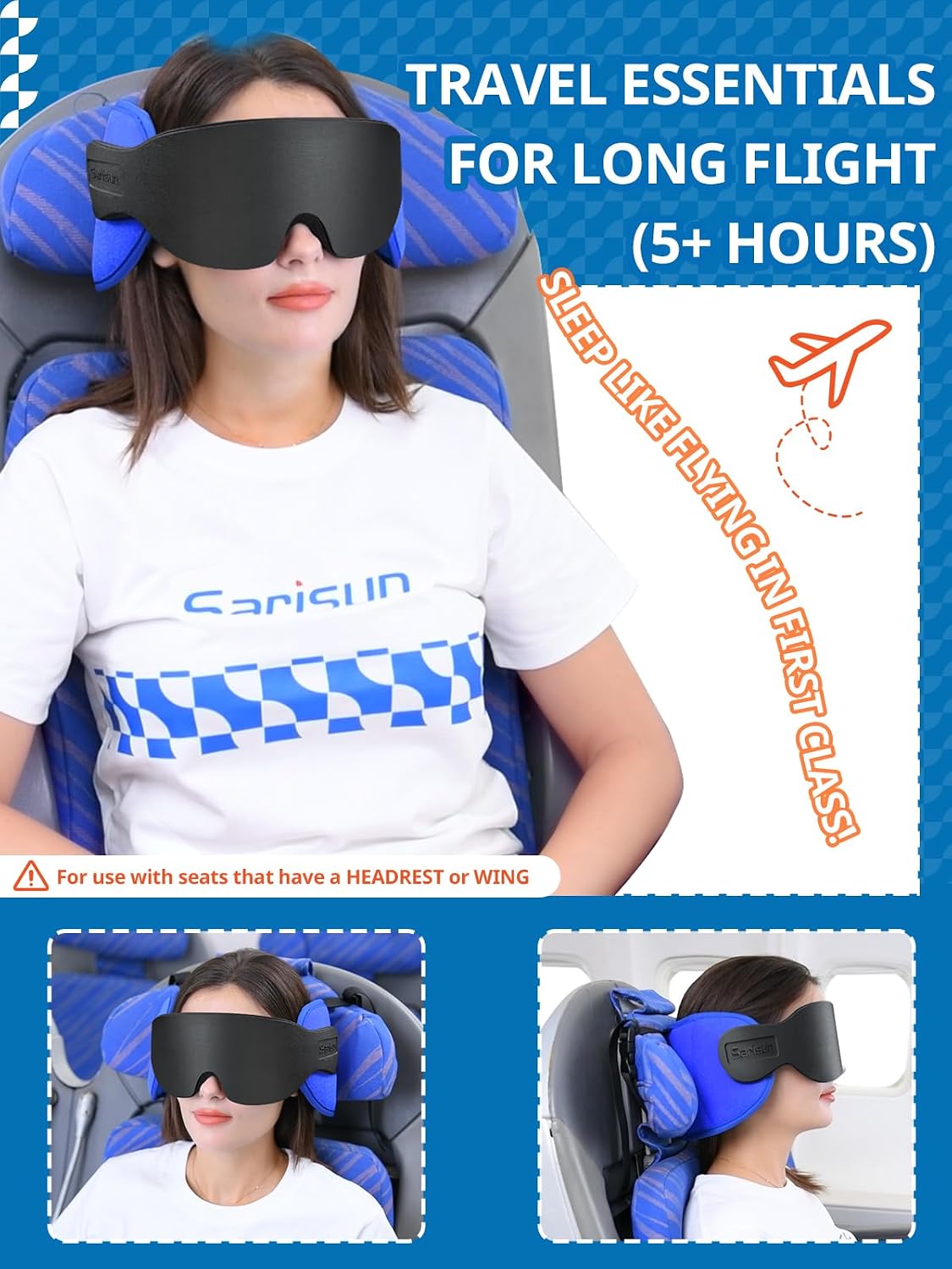 Travel Pillows for Airplanes, Stable Head Support, Travel Essential