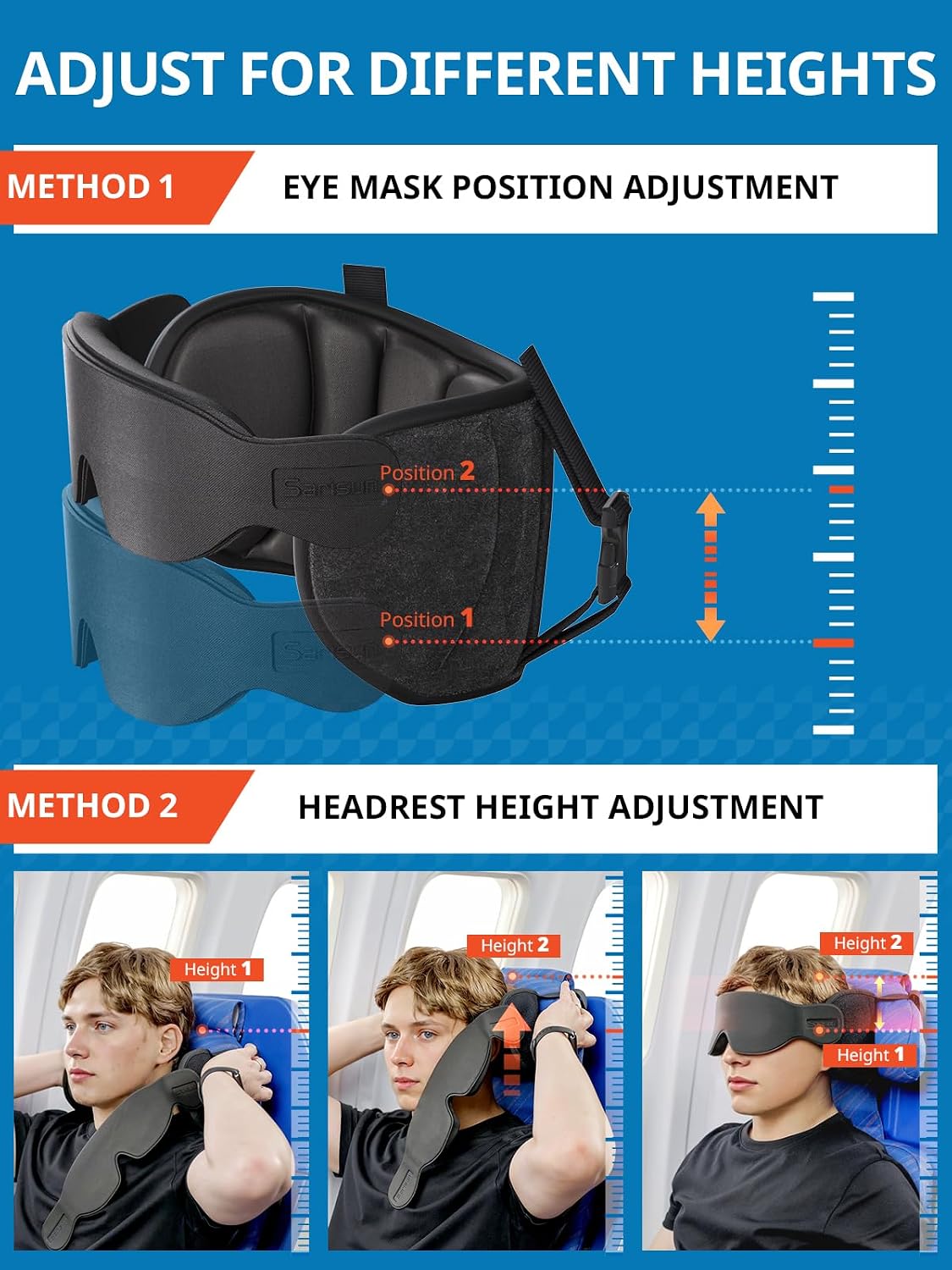 Travel Pillows for Airplanes, Stable Head Support, Travel Essential